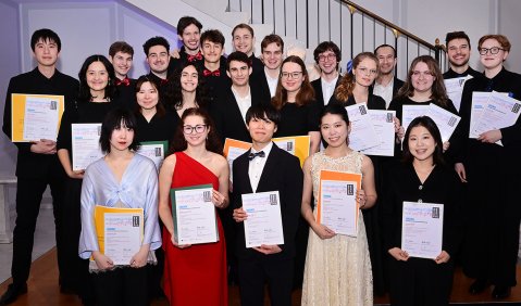 Preistr&auml;gerinnen und Preistr&auml;ger des Felix Mendelssohn Bartholdy Hochschulwettbewerbs 2026 (Foto: Urban Ruths)