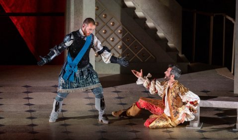 Antonin Rondepierre JOABEL, David Tricou DAVID. (c) Stefan Gloede/Musikfestspiele Potsdam Sanssouci Theaterbild. © Stefan Gloede/Musikfestspiele Potsdam Sanssouci