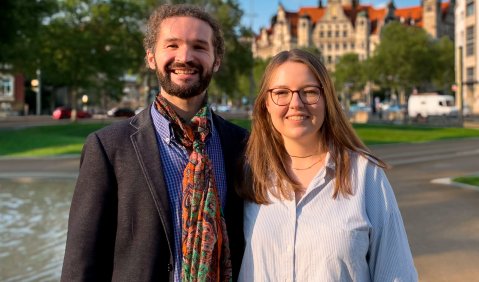 Tenor Taras Semenov (links) und Pianistin Sofia Semenina (rechts) in Leipzig. Bild: T. Semenov