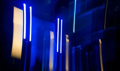 Blaue Lichteffekte