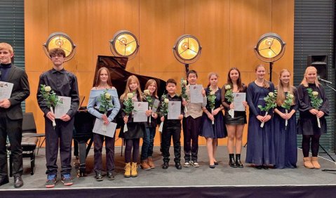 Preistr&auml;gerkonzert in der Kreissparkasse Esslingen-N&uuml;rtingen. Foto: &copy; Eckhart Fischer