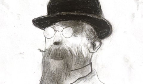 Eric Satie. Zeichnung: &copy; E.L.