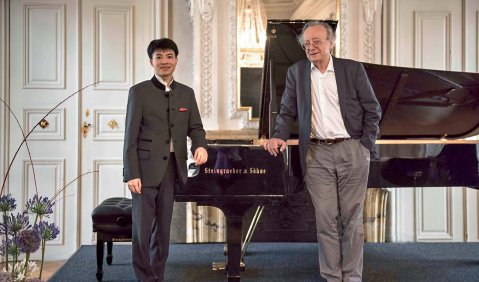 Kit Armstrong und Alfred Brendel. Foto: Susanne van Loon