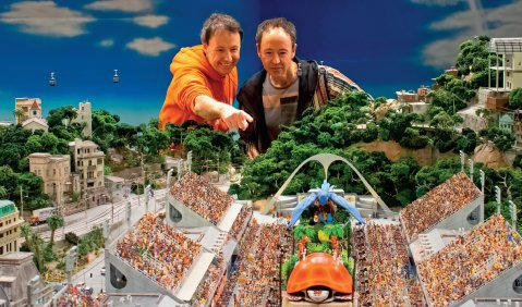 Wer spielt hier die Musik? Freddy und Gerrit Braun in Rio de Janeiro. Foto: Miniatur Wunderland Hamburg