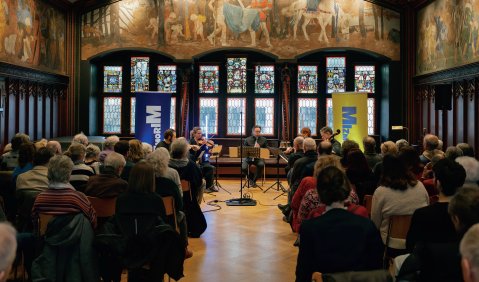 Das Gringolts Quartet mit Reto Bieri. Foto: Liron Erel/Mizmorim Basel