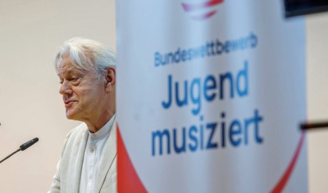 Ulrich Rademacher beim Bundeswettbewerb Jugend musiziert in Regensburg. Foto: Uwe Moosburger