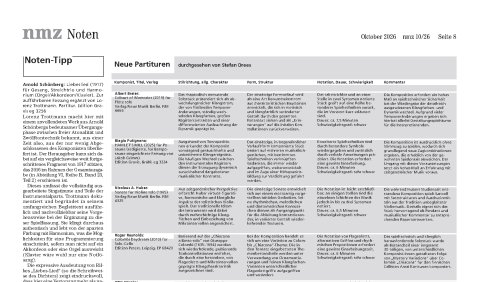 Neue Noten 2026/10 &ndash; Kompositionen f&uuml;r Soloinstrumente