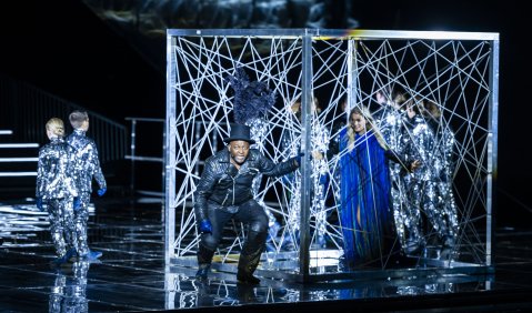„Die Zauberflöte“ auf der Bergenhalde Ensdorf am Saarpolygon. Foto: Rolf Ruppenthal