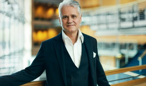 Theaterintendant Martin Woelffer im Theater am Potsdamer Platz. Foto: Franziska Strauss