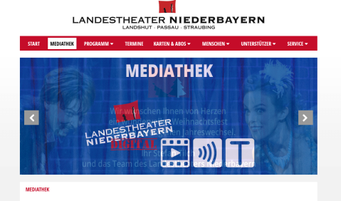 Mediathek des Landestheaters Landshut. Screenshot.