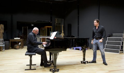 Konstantin Wecker, Michael Dangl bei der Probe. Foto: © Christian POGO Zach
