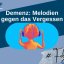 Demenz: Melodien gegen das Vergessen – ein orangenes Männchen mit einem Kopf in Gehirnform hört Musik über einen Kopfhörer. Folge 12 des nmz-Podcasts „Laut & leise“
