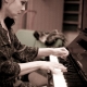 Agnes Krumwiede am Klavier